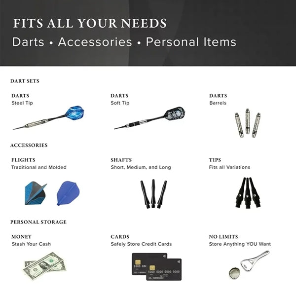 Case Holds 6 Darts Ideal for Flights Tips and Shafts