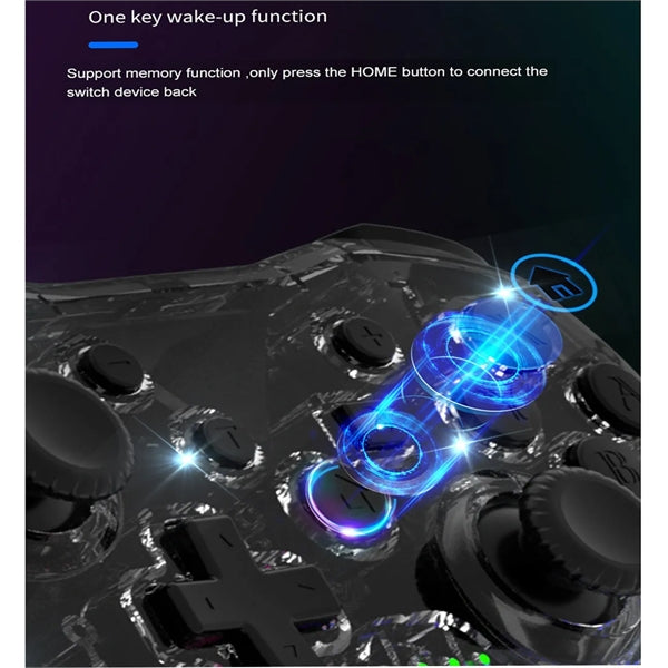 Wireless Game Controller Transparent Gamepad