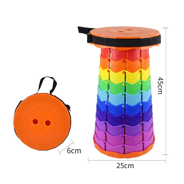 Portable Telescopic Stool Folding Chair Camping Sturdy Seat
