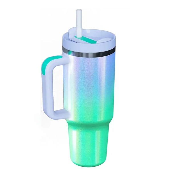 40oz Tumbler with Handle and Straw Lid
