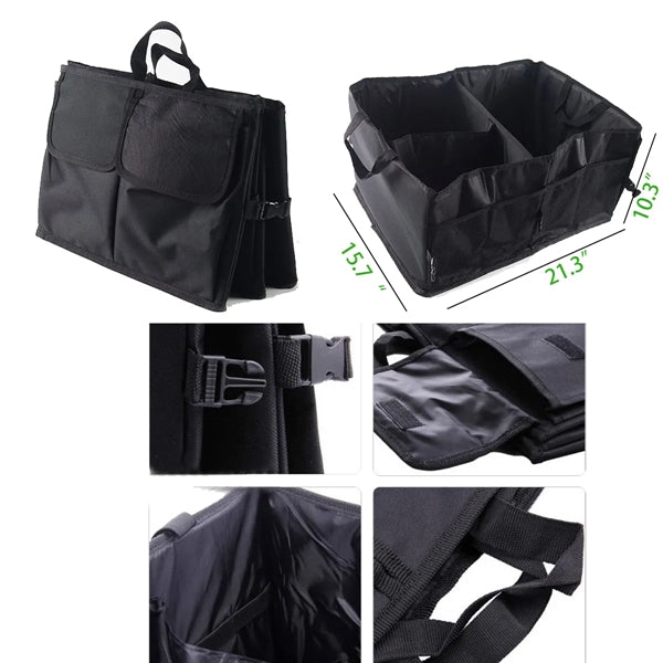 Multi-Compartment Pockets Car Trunk Organizer Folding Bag