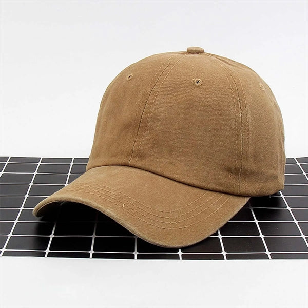 Washed Distressed Cap Twill Cotton Baseball Vintage Dad Hat