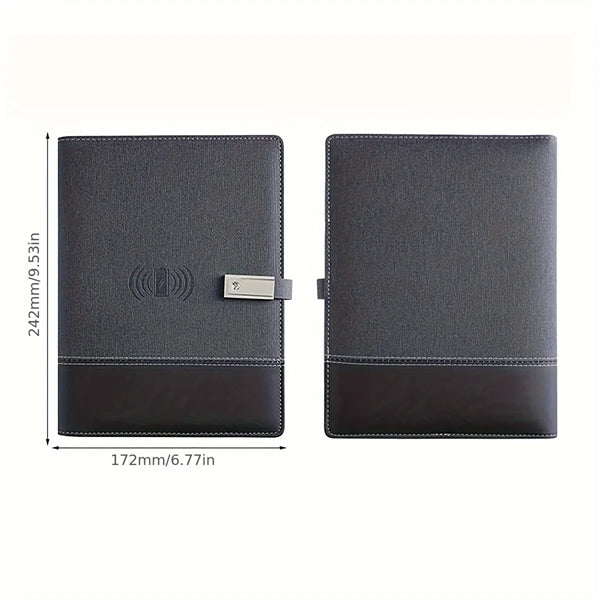 Qi Wireless Charging Notebook With Power Bank