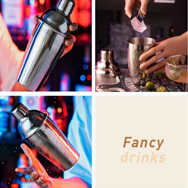 Cocktail Shaker Set Bartender Kit with Stand