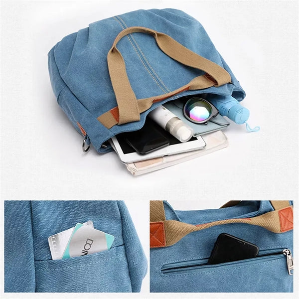 3 In 1 Women's Vintage Canvas Daily Bag