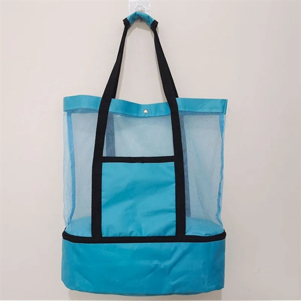 Mesh Beach Tote Cooler Bag