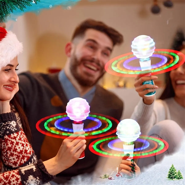 Custom LED Light Up Spinner Rotating Wand For Party Stadium