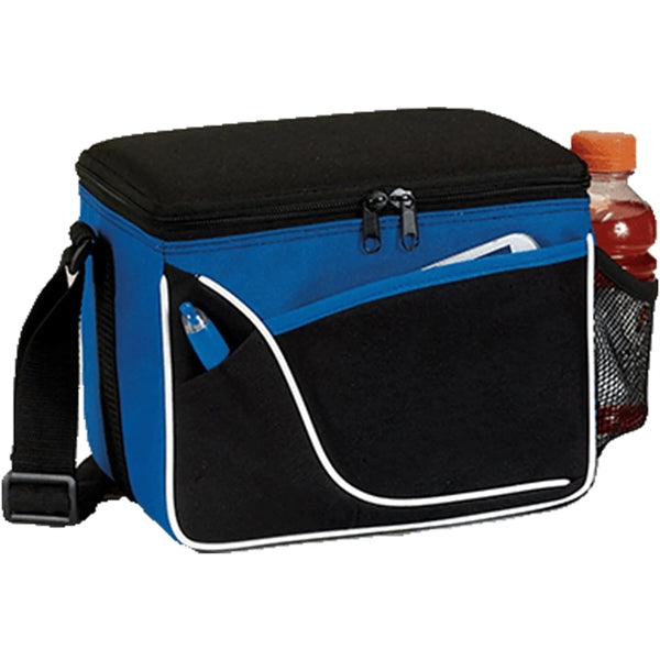 600D Insulated 6 Pack Cooler Bag w/ Front Pocket 9"x 7"x 6"