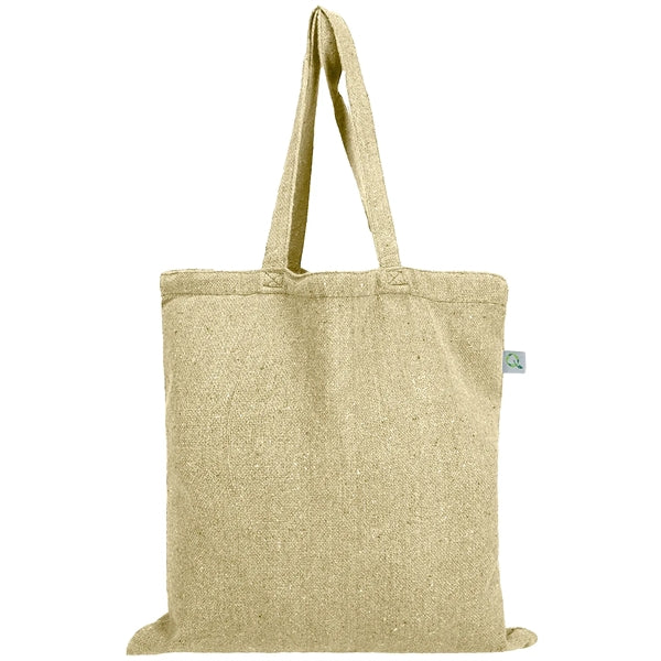 12 oz Recycled Sturdy Heather Cotton Canvas Tote Bag 15"x16"