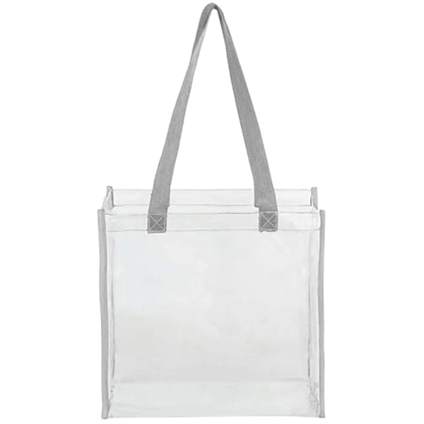 PVC Transparent Stadium Approved Clear Tote Bag (12"X12"X6")