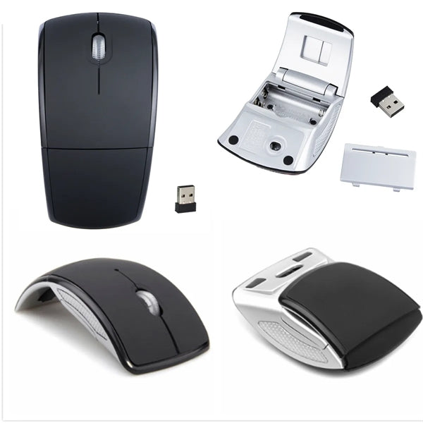 Portable Folding Bluetooth Optical Mouse with USB Receiver