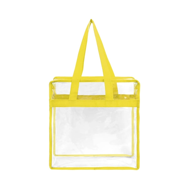 STADIUM APPROVED CLEAR ZIPPER TOTE BAG
