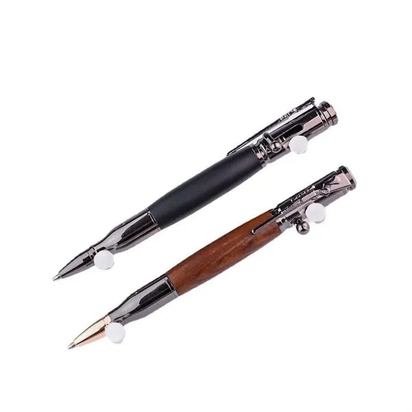 Metal and Wood Bolt Action Ballpoint Pen