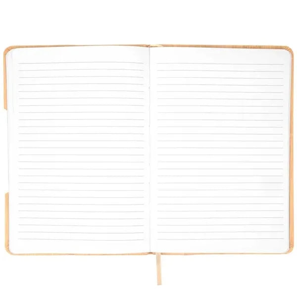 5.8x8.3 Maui Faux Bamboo Notebook with Phone Holder