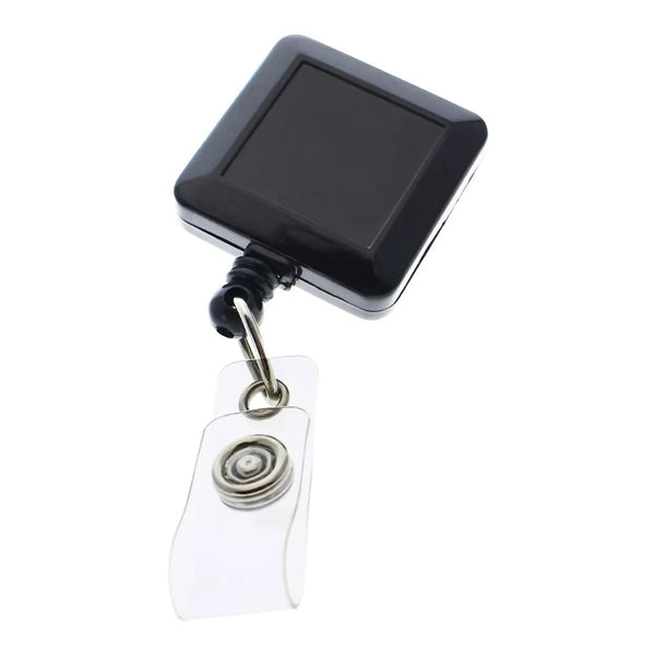 Square Shaped Retractable lanyard Badge Holder Reel Name Ca