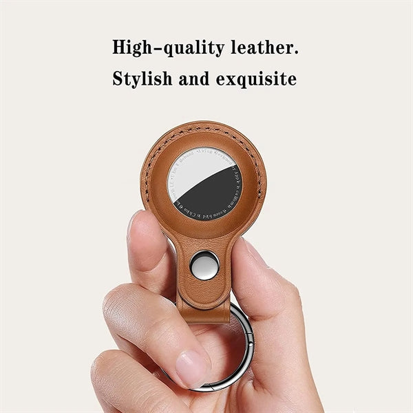 Custom Protective Leather Case Tracker tag Keychain