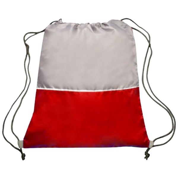 Two Tone Drawstring Backpacks (16.5" x 14.5")