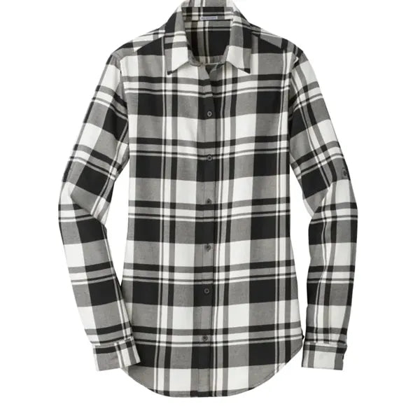 Port Authority Ladies Plaid Flannel Tunic .