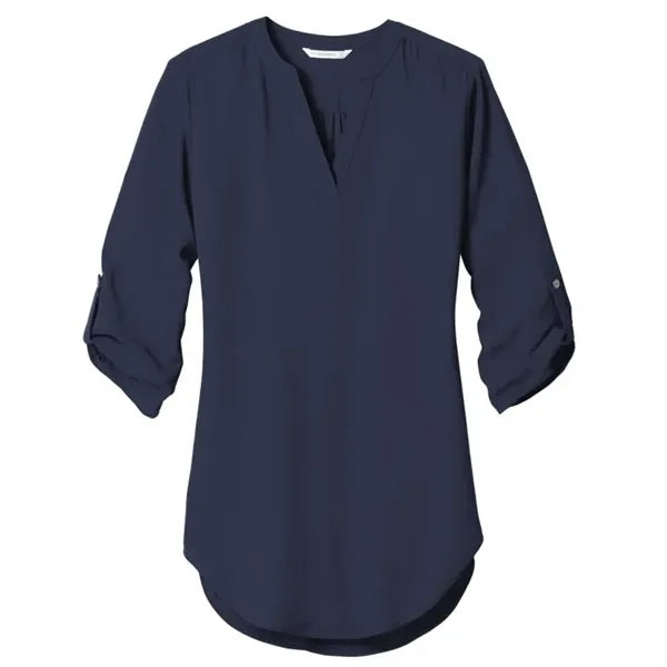 Port Authority Ladies 3/4-Sleeve Tunic Blouse.