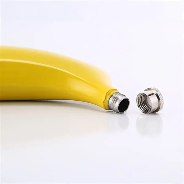 5 Ounce Banana Shaped Stainless Steel Flask