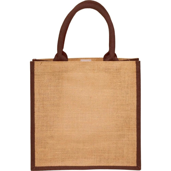 Laminated Jute Bags w/ Colored Sides and Handles