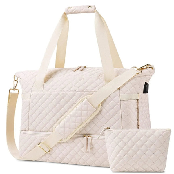 Large Duffle Gym Bag with Yoga Mat Buckle for Women