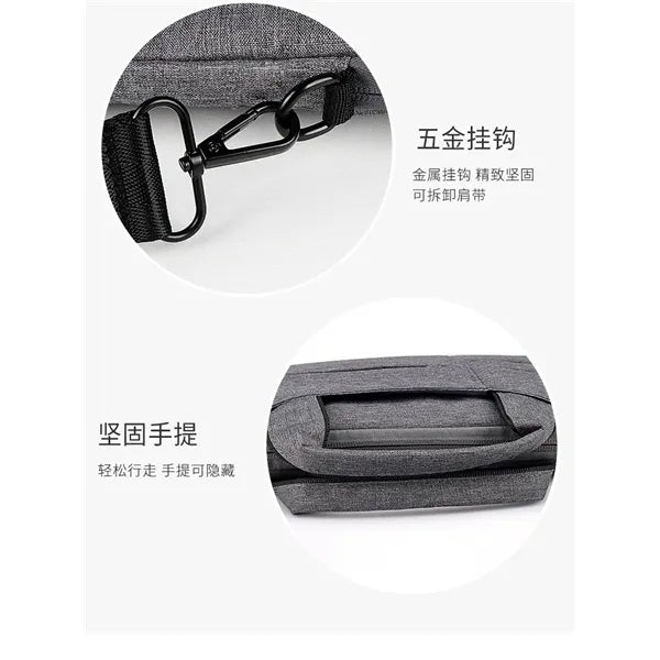 Jacquard Laptop Case with Shoulder Strap