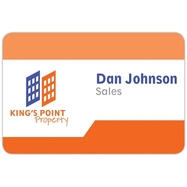 3" X 2" Tucson Plastic Full Color Name Badge