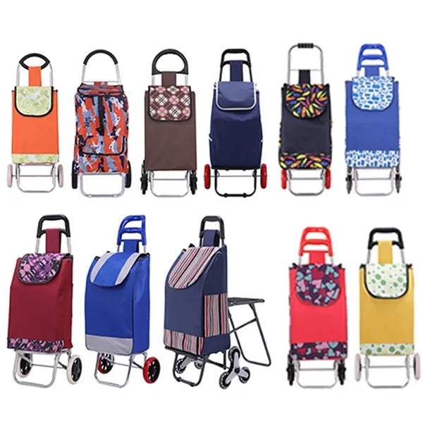 Collapsible Trolley Shopping Cart Bag with Wheels.