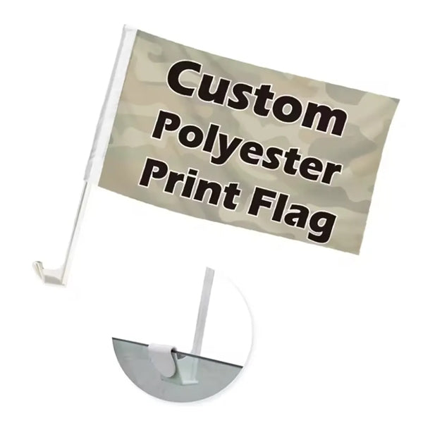 7 4/5" x 11 4/5" Double Sided Custom Car Flag
