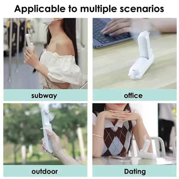 Handheld Folding Quiet Kitten Fan