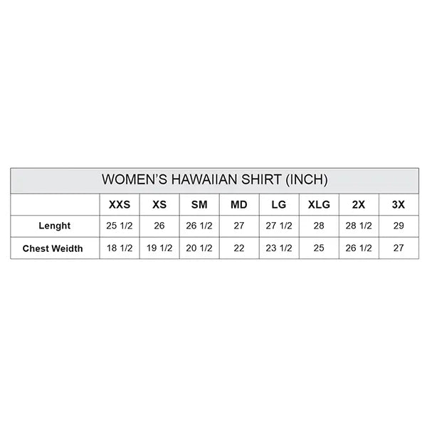 Women's 135gsm Dye Sublimated Stretch Poly Hawaiian Shirt