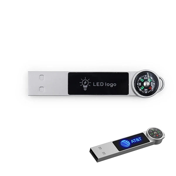 32G USB Flash Drive With Illuminated Logo