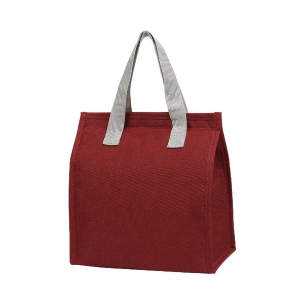 THERMAL INSULATED LUNCH COOLER TOTE BAG ( 9" x 10" x 5" )
