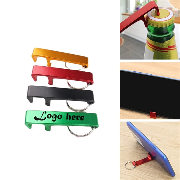 Multi-Function Keychain Bottle Opener Phone Stand