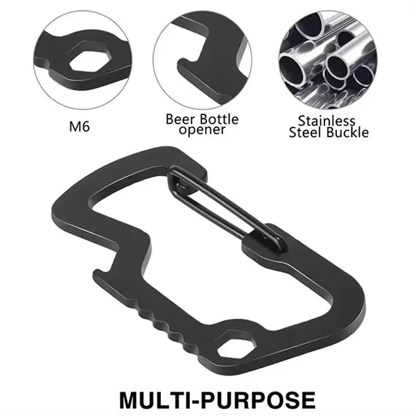 Multifunctional Retractable Carabiner Keychain