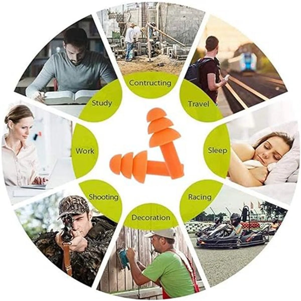 Waterproof Noise Reduction Earplugs With Cords