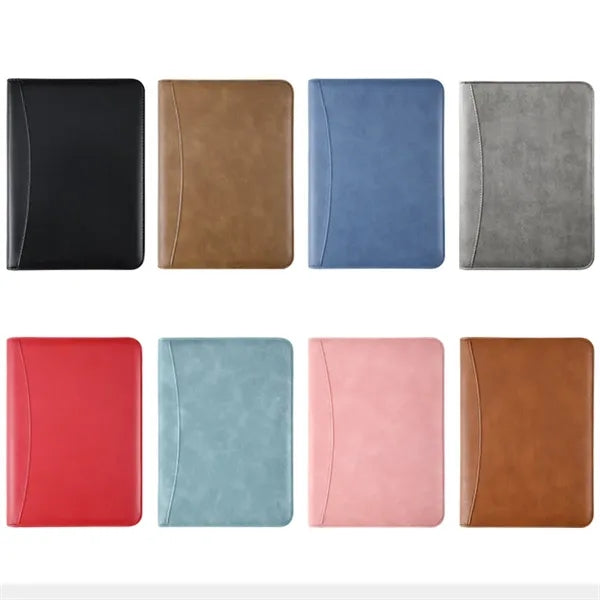 A5 Zippered Business Portfolio Notebook Bag with Calculator