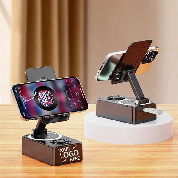 3-in-1 Phone Stand with Bluetooth Speaker and power bank