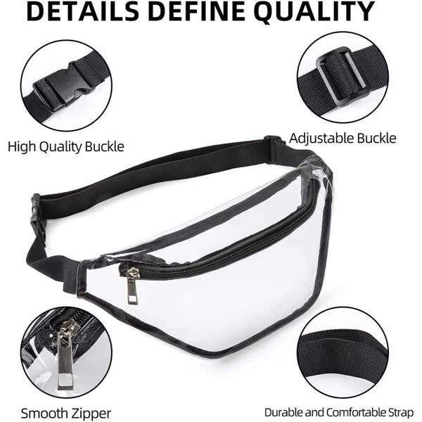 PVC Clear Fanny Crossbody Shoulder Backpack Belt Bag