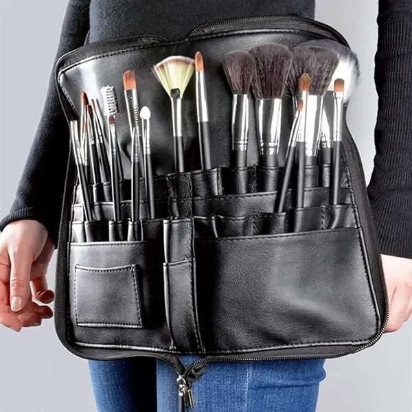 PU Makeup Brush Belt Bag
