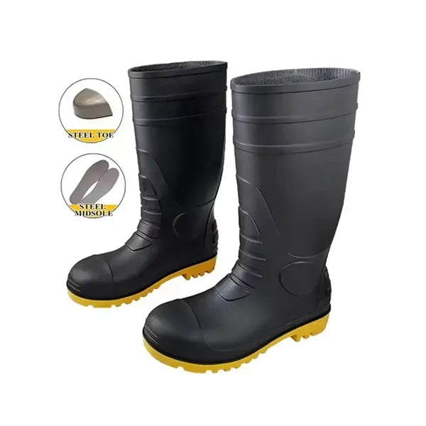 PVC Safety Steel Toe Rain Boots