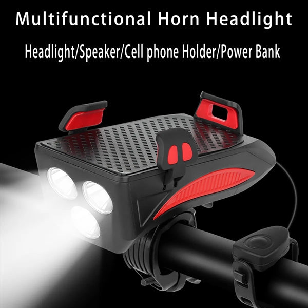 Multifunctional bicycle headlight holder power bank