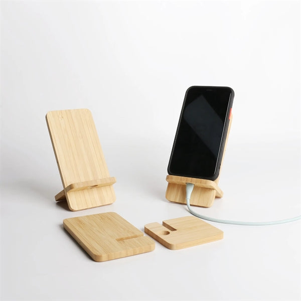 15W Bamboo Dual USB Wireless Charger with Stand