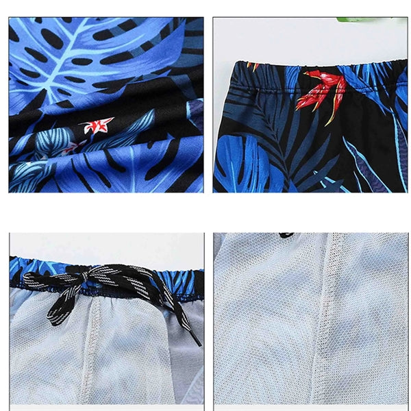 Casual Mens Swim Trunks Quick Dry Printed Beach Short