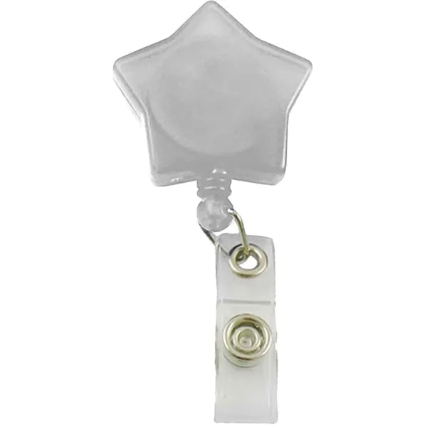 Star Shaped Retractable Badge Reel with Belt Clip