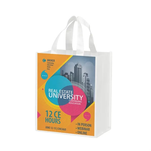 Plant Based Non-Woven Sublimated Tote Bag 8" x 5" x 10"