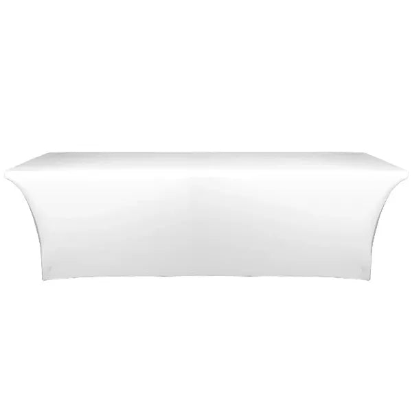 8' OPEN BACK STRETCH TABLE COVER (DYE SUBLIMATED)