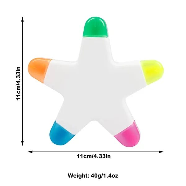 Brush Tip Star Shape Highlighters