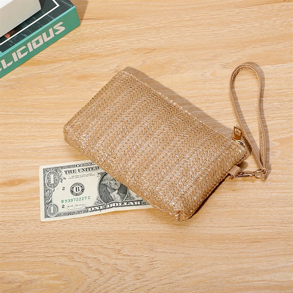 Summer Beach Straw Clutch Purs